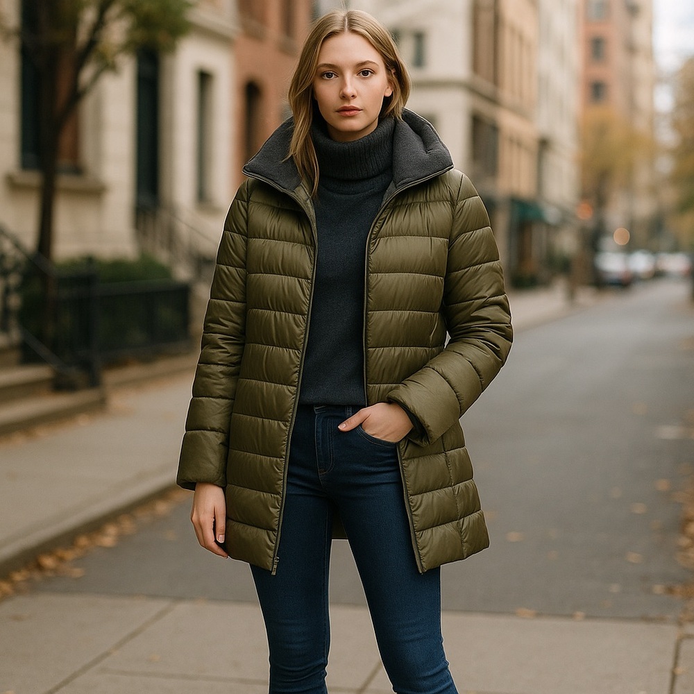 NWT MARC NEW YORK WINDSOR QUILTED SYNTHETIC DOWN Small Green